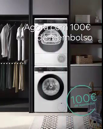 7.4K views · 23 reactions | Ainda vai a tempo de receber um reembolso na compra da sua nova máquina de lavar roupa. Não perca esta oportunidade até 20/06 em modelos selecionados com tecnologia i-Dos. Saiba como submeter o seu pedido de reembolso aqui: https://www.siemens-home.bsh-group.com/pt/destaques/campanhas | Siemens Home | Facebook