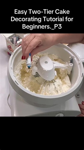 Easy Two-Tier Cake Decorating Tutorial for Beginners._P3#egg #cake #decorating