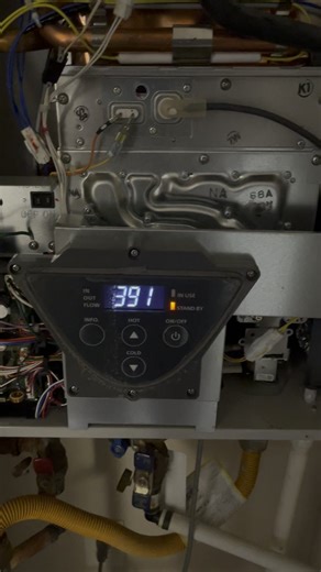 Takagi tankless water heater flashes “391” and we lose heat in our apartment.