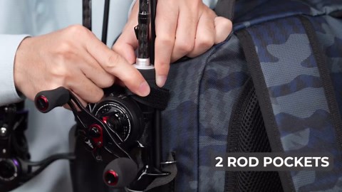 KastKing Fishing Tackle Backpack with Removable Bait Binder Rod Holders Storage Fishing Gear- BaitSpace-50L