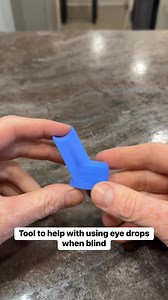 1.8M views · 35K reactions | This small blue rubber tool is called a GentleDrop and it can be a great way to administer eye drops when blind or visually impaired. #EyeDrops #tools #blind #accessibility | Blind on the Move | Facebook