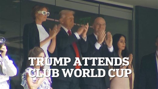 Trump and Melania arrive at MetLife Stadium for Club World Cup