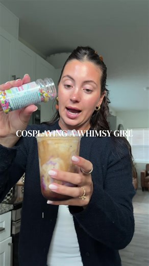 cosplaying as a whimsy girl this morning 🌈⭐️ #whimsy #whimsicalaesthetic #coffeesprinkles #whimsycoffee #coffeerecipe