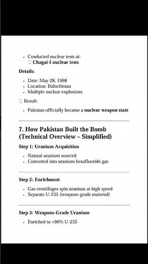Pakistan Nuclear Weapons Program: Timeline, Strategy, Technology and Strategic Impact Analysis