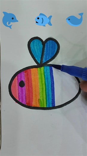 multi colours 🌈🍒 #shorts #art #creative #drawing #youtubeshorts