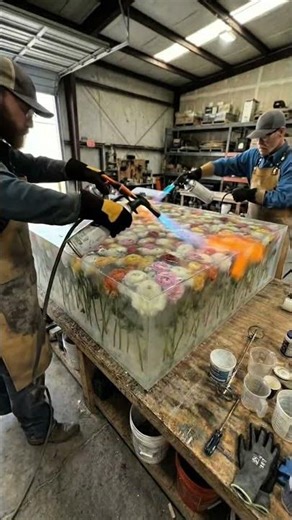 Flower Epoxy Heart Table #epoxytable #resinart #designfurniture #timelapse #interiordesign