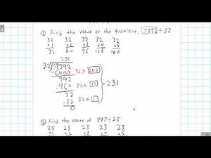 Multi-digit division using partial quotients - Grade 5 illustrative Mathematics Unit 4 Section B