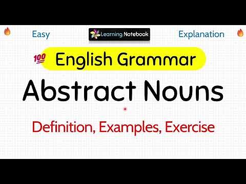 Abstract nouns | Abstract nouns in English Grammar