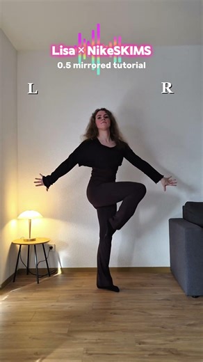 Lisa x NikeSKIMS slowed 0.5x mirrored #dancetutorial #nikeskims #lisa