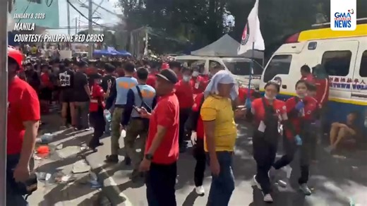 GMA Integrated News | Babaeng 4 buwang buntis ang kasama sa mga inalalayan ng Red Cross sa Natividad St. malapit sa Ayala Bridge sa Maynila sa kasagsagan ng... | Instagram