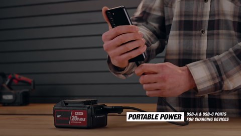 Hyper Tough 20V 2Ah USB A C Battery for Hyper Tough 20V Max Cordless Tools