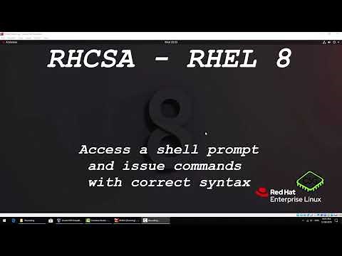 RHCSA RHEL 8 - Access a shell prompt and issue commands with correct syntax