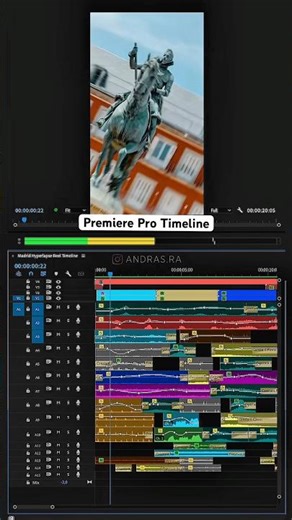 Premiere Pro Timeline - Madrid Hyperlapse 🇪🇸 #premierepro #hyperlapse #adobe