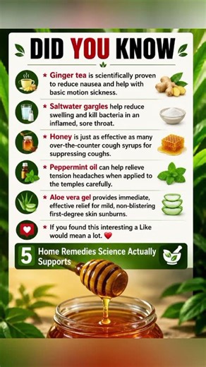 5 home remedies backed by scientific evidence