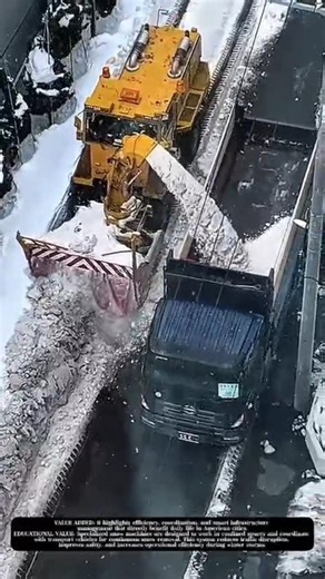 Precision Snow Removal in Tight City Streets! #shorts