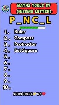 Only 10% Can Guess These Maths Tools 📐 | School Quiz Challenge#quiz#missingletter#quiztime