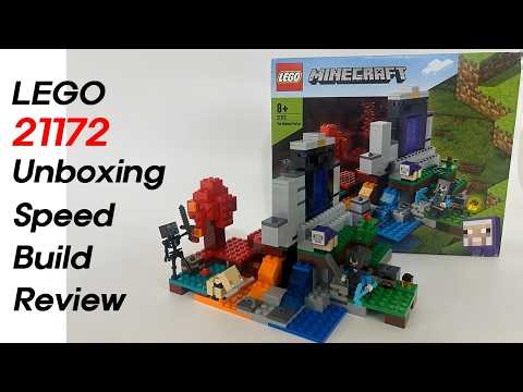 [레고/LEGO/21172]마인크래프트 무너진 포탈 언박싱 스피드 리뷰 /Minecraft The Ruined Portal Unboxing Speed Build Review