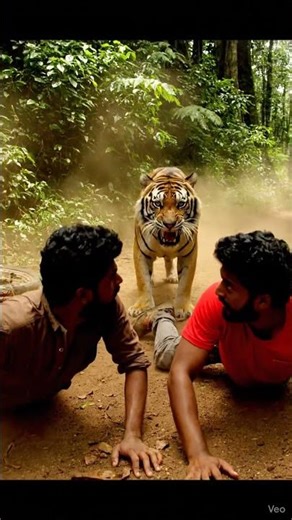 Bike Riders Face Tiger on Jungle Road | Realistic Wildlife Video