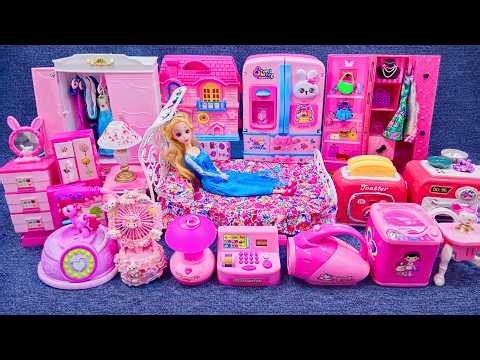 18 Minutes Satisfying with Unboxing Barbie Princess Pink Kitchen,Rock Bed Play Set Review Toys｜ASMR