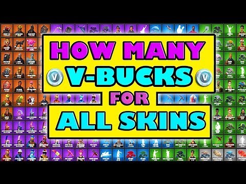 How Many V-BUCK for ALL OUTFITS & COSMETICS in Fortnite Battle Royale