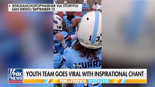 This youth football team is going viral for their powerful pre-game chant — inspired by their assistant coach’s time in the U.S. Marine Corps! Don't miss the team on tomorrow's show! | Fox & Friends