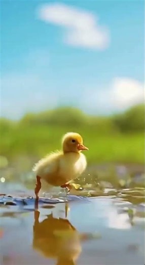 Duckling Faceplants in a Puddle 😂🐥 | Faux Fill