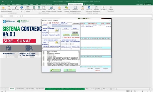 📌Videotutorial del Módulo de Asientos Varios. En este video explicaremos sobre el registro de una operación en el Módulo de Asientos varios, donde podremos hacer cancelaciones, provisiones o asientos que no sean una venta o una compra, asiento del costo de venta, registro de Recibos por Honorarios y demás operaciones que iremos viendo con el desarrollo de la monografía. #sistemacontaexcel =========================== 𝐒𝐈𝐒𝐓𝐄𝐌𝐀 𝐂𝐎𝐍𝐓𝐀𝐄𝐗𝐂𝐄𝐋 𝐕 𝟰.𝟭.𝟯 𝐒𝐈𝐑𝐄 𝐘 𝐏𝐋𝐄 – 𝐌𝐔𝐋𝐓𝐈