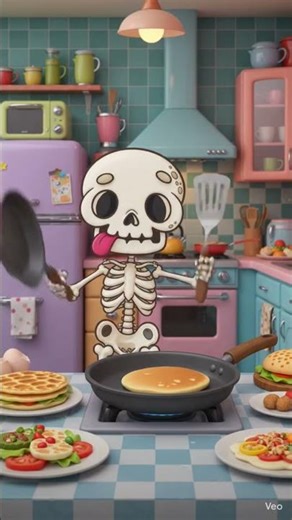skeleton cute funny routine. #animation #drawing #monkey #cute #art