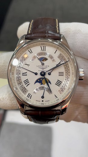 Longines Master Collection Moon Phase GMT 44mm⌚️⌚️ Model L2.739.4.71.3 Year 2014 44mm Diameter 9/10 Very Good Condition Full Set with Card and Box #longines #longineswatch #longinesmasters #longinesmastercollection #moonphases #moonphase | Avan Pa Ree Collection KL