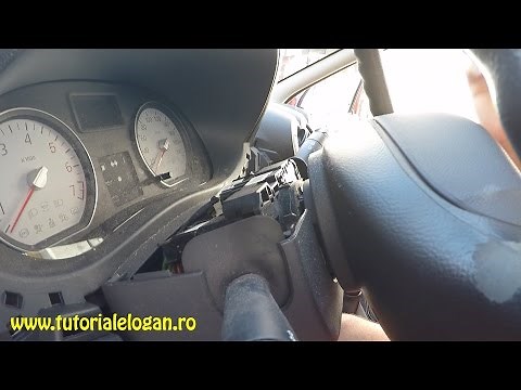 Tutorial for disassembling the center console, steering wheel fairing, dome and clocks on Logan P...