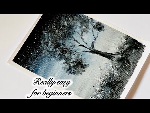 Easy Oil Painting for Beginners | Simple Tree Landscape (Also Works with Acrylic)