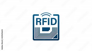 RFID Radio Frequency IDentification. Technology concept. Digital technology. Motion graphics.