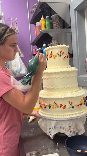 11K views · 156 reactions | Jill was making this wedding cake! | Ruby's Cake Shoppe and Pastries | Facebook