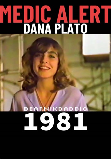#medicalert #danaplato #beatnikdaddio #commercial #1981 #health #penicillin #bracelet