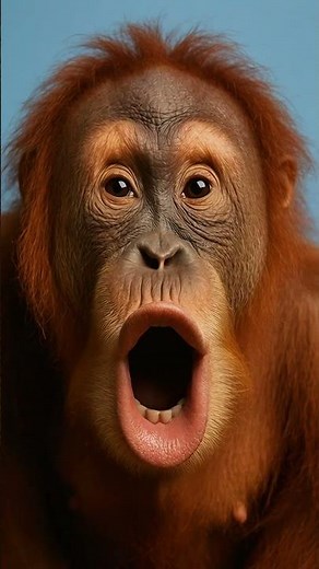 Young Orangutan Making Funny Faces 😂 | Try Not to Laugh