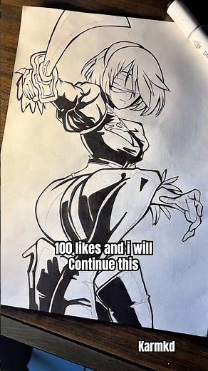 2B Drawing | NieR Automata Fan Art 🔥 #anime #art #2b #nierautomata