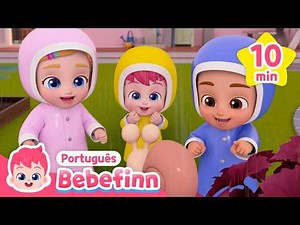 Podemos brincar na chuva também! 🌧️ | Vai Embora, Chuva! | Bebefinn em Português- Canções Infantis