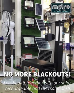 STAGE 6 IS BACK – BEAT THE BLACKOUTS WITH METRO LIFESTYLE’S LOADSHEDDING SOLUTIONS! Don’t fear the dark with these rolling blackouts. We have just the solution for you to keep you in the Light! With a range of solar LED flood lights, you can choose the strength you want and even if it works with a sensor or now. This will save you an enormous amount on your electricity bill and will ensure that your yard is always well lit and safe. Consider our 1000W UPS Pure Sine-wave inverter that will keep y