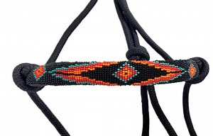 Beaded Design Horse Rope Halter: Braided Polypropylene, Black (2.80 Meter) - Etsy