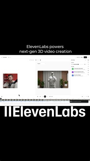 ElevenLabs powers next gen 3D video creation@elevenlabsio