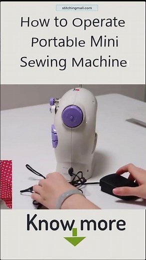 How to Operate Portable Mini Sewing Machine with Battery or Power Plug in India | Stitching Mall