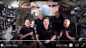 The ball 'drops up' in New Year's video from International Space Station crew