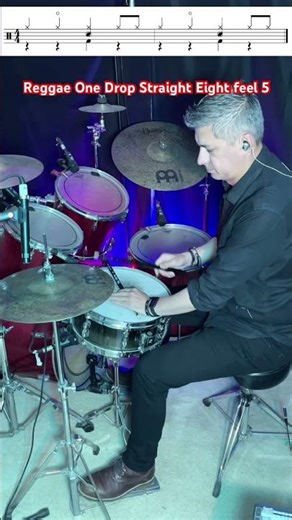 Straight Eight Reggae Drum Groove #drums #reggae