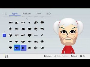 Making a Mii on Switch - all of the options