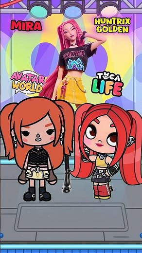 Mira 🩷 Golden Huntrix 🤩 Toca Boca vs Avatar World! ✨ #tocaboca #shorts #tocalife