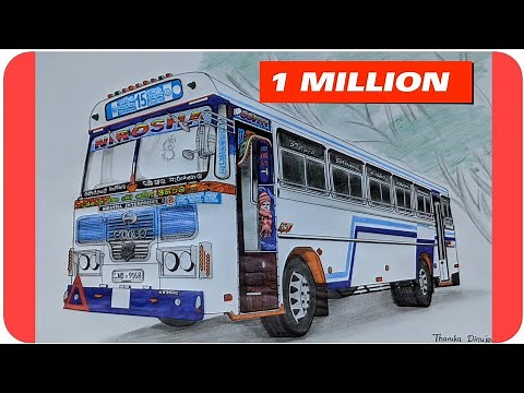 How to draw a bus Fastly | Trending vehicle drawing 🚍