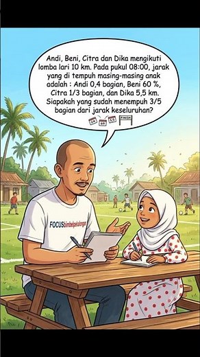 Bilangan Pecahan, Desimal & Persen. Latihan soal Matematika kelas 6 SD. Level Kesulitan : TKA