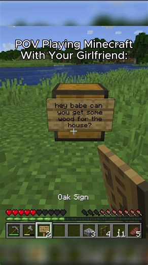 POV Playing Minecraft With Your Girlfriend #minecraft #shorts