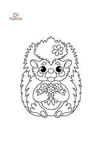 Fairy hedgehog сoloring page ♥ Online and Print for Free!