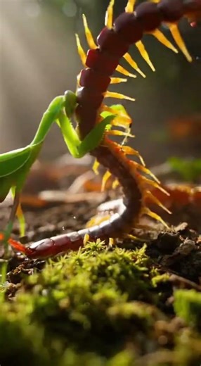 Mantis vs Centipede ⚔️ Micro Insect Battle #insects